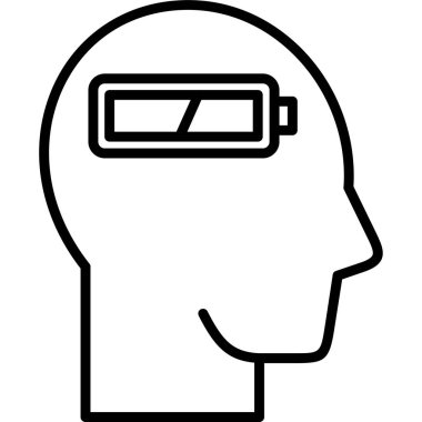 beyin baş simgesi, dış hat biçimi