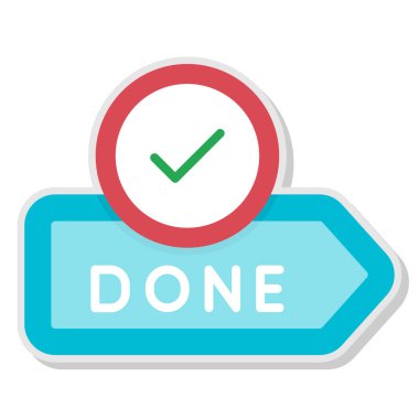 tamamlanmış vektör renkli simge