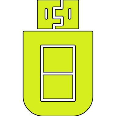 usb simge vektör illüstrasyonu