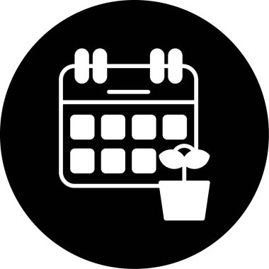 Bir takvim simgesinin vektör illüstrasyonu