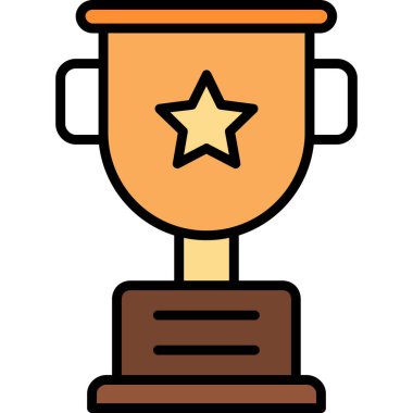 Ödül şampiyonu kupa simgesi - taslak biçiminde