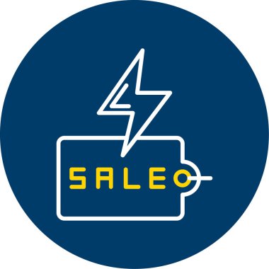 Bir satış simgesinin vektör illüstrasyonu