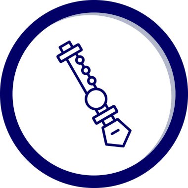 Bir pusulanın mavi simgesinin vektör çizimi