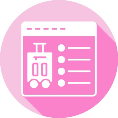 Seyahat simgesinin vektör illüstrasyonu