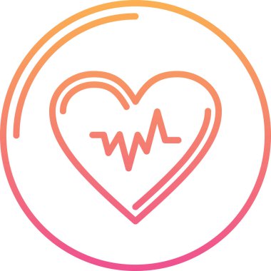 Kalp ikonu vektör illüstrasyonu