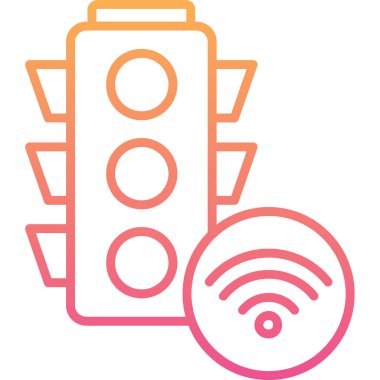 Kablosuz. Web simgesi basit illüstrasyon