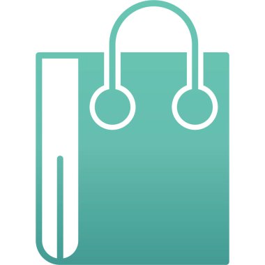 Çanta. Web simgesi basit illüstrasyon