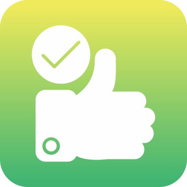 Beyaz arkaplanda izole edilmiş başparmak simgesi. vektör illüstrasyon simgesi