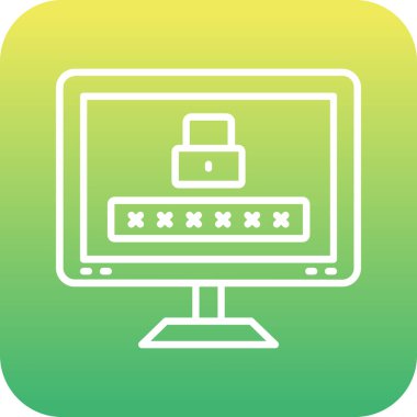 parola ikonu vektör illüstrasyonu