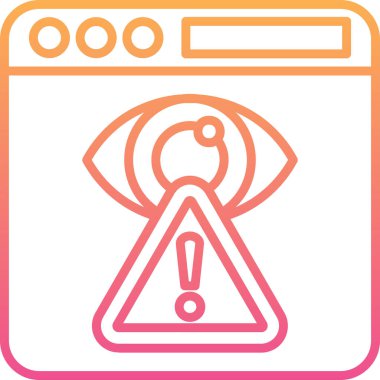 Uyarı modern simgesinin vektör illüstrasyonu