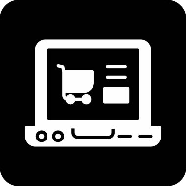 Alışveriş arabası simgesi, vektör illüstrasyonu