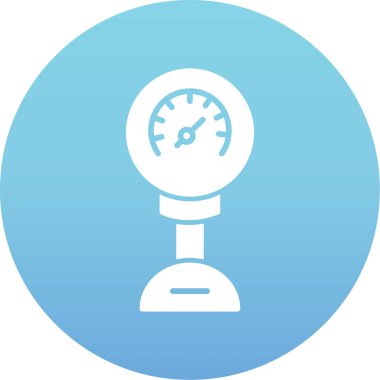 Mavi yuvarlak bir simgenin vektör illüstrasyonu