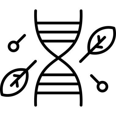 genetik DNA renk ikonu vektör illüstrasyonu
