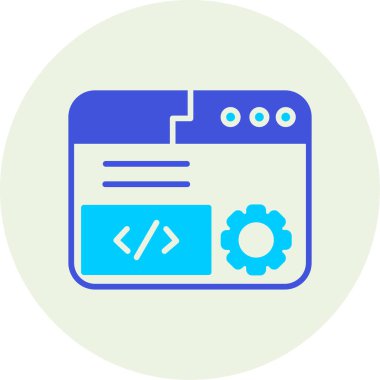 programlama kodu simgesini, illüstrasyon vektör