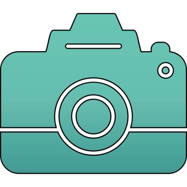 Fotoğraf makinesi simgesi. Web tasarımı için fotoğraf makinesi vektör simgesinin basit illüstrasyonu