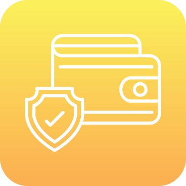 Kilit simgesi olan güvenlik kalkanı, vektör çizimi