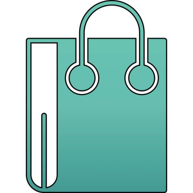 Alışveriş çantası simgesini, basit vektör çizim