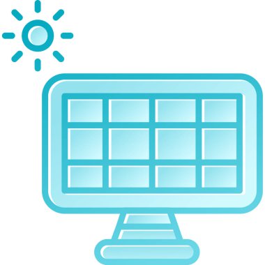 Dizüstü bilgisayar simgesi vektör çizimi