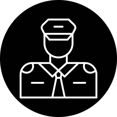 polis simgesi vektör illüstrasyonu