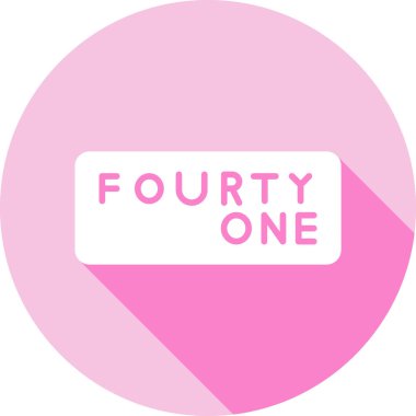 4 numaralı vektör tasarımı simgesi, tip 4 - sayı