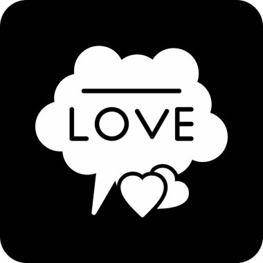 Aşk ileti vektör simgesi