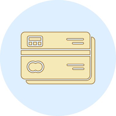 Kredi kartıyla. Basit resimleme