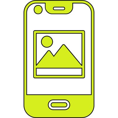 Akıllı telefonun vektör çizimi