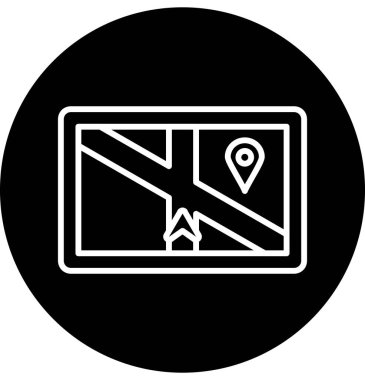 Moda Biçimli Konum Simgesi İzole Arkaplan