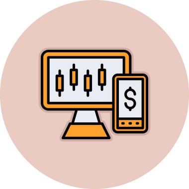 Bozuk paralar ve dolar simgesi olan bilgisayar monitörü