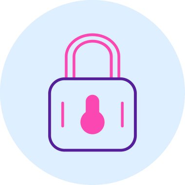 Kilit. Web simgesi basit illüstrasyon