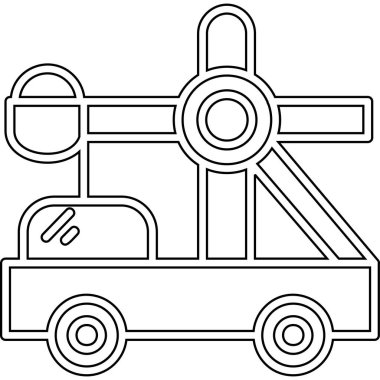 Araba anahtar simgesi, anahat stili