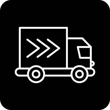 Bir kamyon simgesinin vektör çizimi