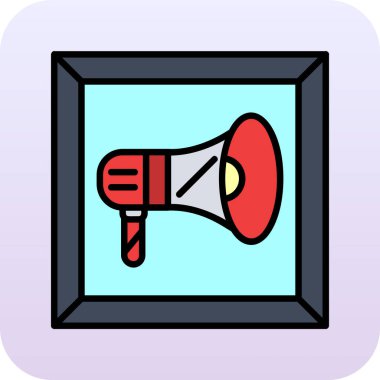 hoparlör simgesi, basit vektör çizim