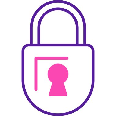 Kilit. Web simgesi vektör illüstrasyonu