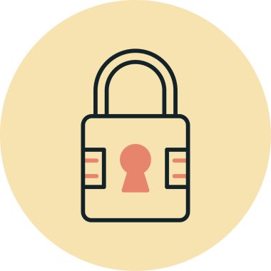 Kilit simgesinin vektör illüstrasyonu