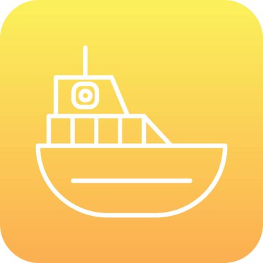 Gemi simgesi vektör illüstrasyonu