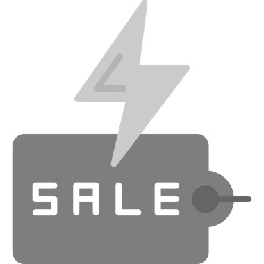 elektrik flaş satış simgesi doldurulmuş taslak biçimi