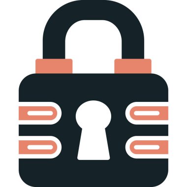 Kilit. Web simgesi basit illüstrasyon