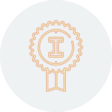 Madalya düz simgesi, vektör illüstrasyonu