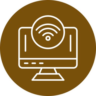 Dizüstü bilgisayar simgesi vektör çizimi