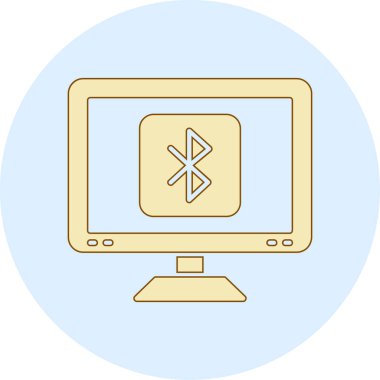 Dizüstü bilgisayar simgesinin vektör çizimi