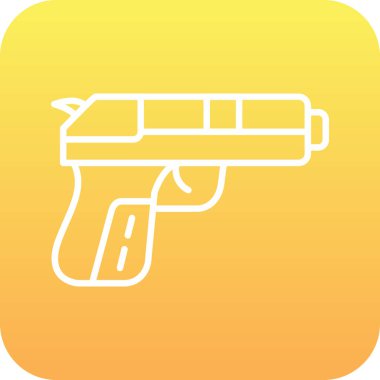 silah simgesi soyut arkaplanda izole edildi