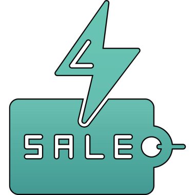 elektrik satış simgesi, basit biçim