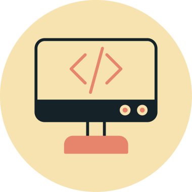 Web geliştirme simgesi, vektör illüstrasyonu