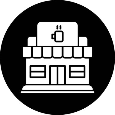 Modern bir yapı simgesinin vektör illüstrasyonu