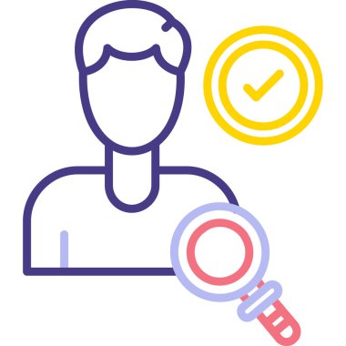 Bir büyüteç simgesinin vektör çizimi