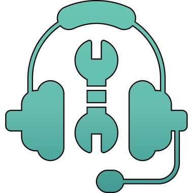 kulaklık simgesi vektör illüstrasyonu