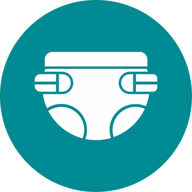 Bebek bezi vektörü simgesi