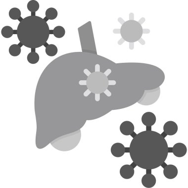 Virüs simgesi. Web için basit virüs vektör simgeleri çizimi
