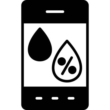 damla simgesi, vektör illüstrasyonlu cep telefonu